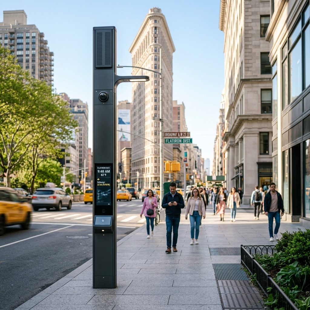 A connected city street in the Flatiron District